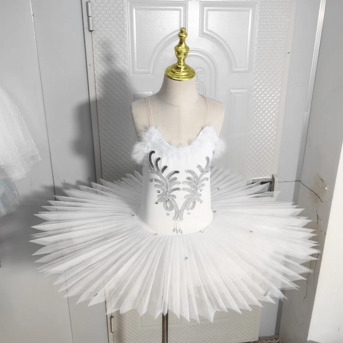 Skirt For Girls Kids Swan Lake Dance Pancake Tutu Leotards Ballerina Performance Clothing Skating Dress Children Ballet Tutu