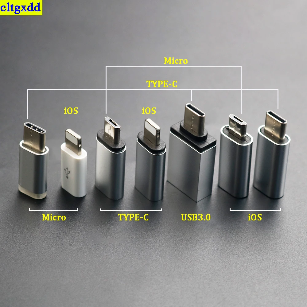Micro USB Converter Adapter 1piece FOR iPhone X 8 7 6 Plus Type C/IOS to Micro USB Silver Adapter for Samsung S8 Xiaomi usb to micro usb adapter,usb to type c adapter,type c adapter,ios to type c adapter