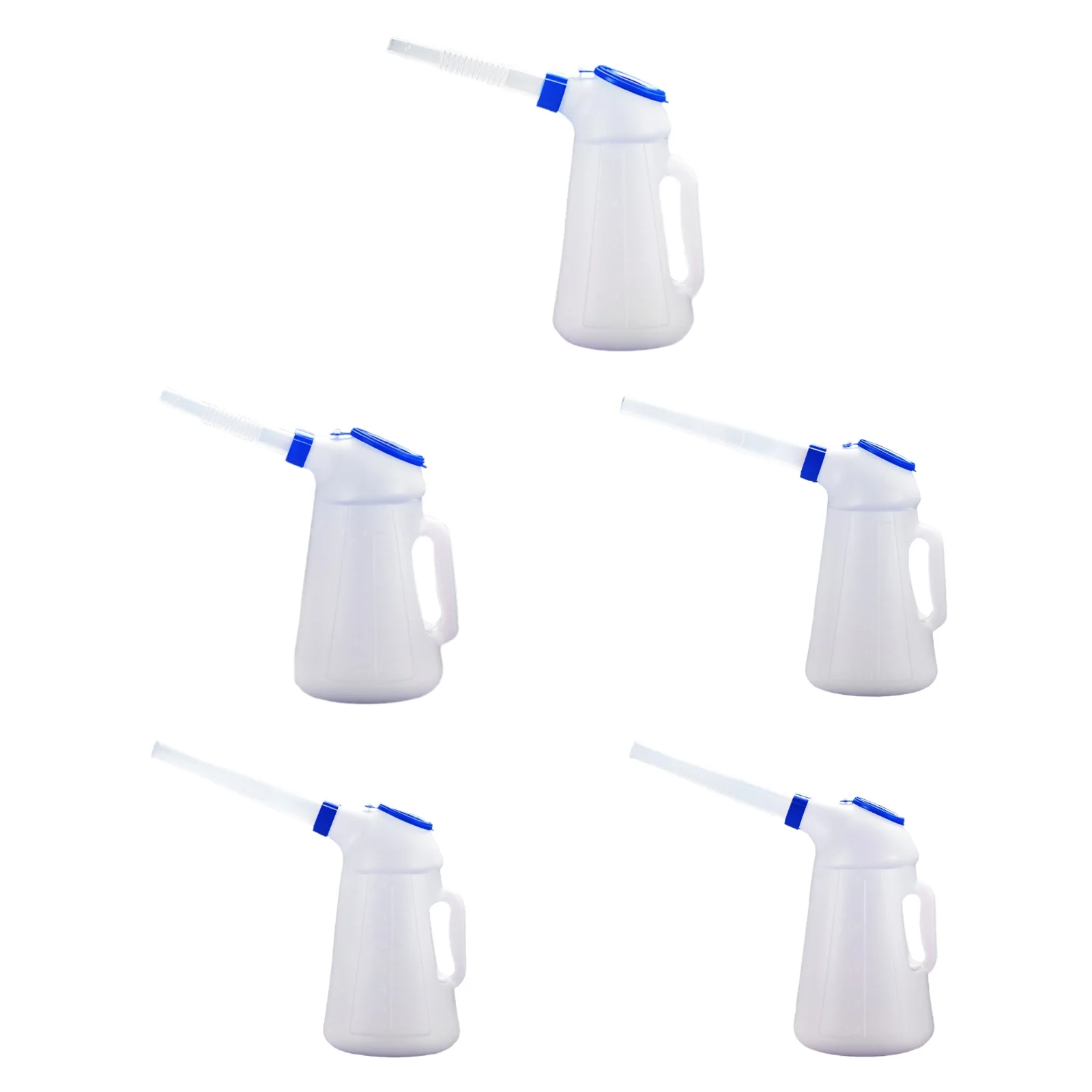 Oil Measuring Jug 1.2L-5L Oil Measuring Jug with Long spout Dust Lid Leakproof Automotive Oil Dispenser Pot Container Storage Can with Scale