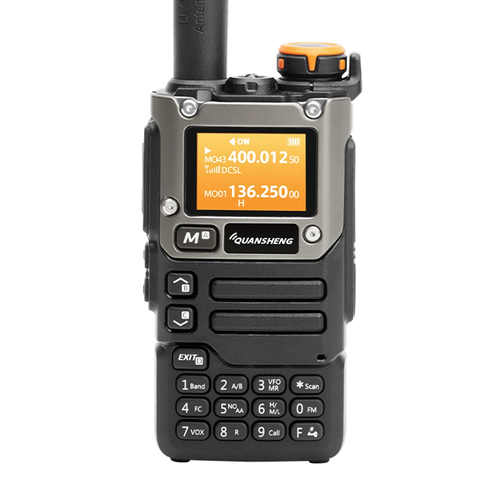 UV-K6 양방향 라디오 UHF VHF DTMF FM 휴대용 멀티 밴드 트랜시버, 144-146MHz 430-440MHz 에어 밴드 라디오 워키토키 스크램블러