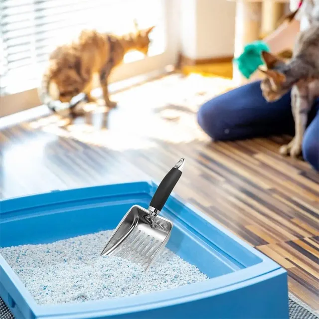 1pc Cat Sand Cleaning For Dog Cat Clean Feces Supplies Cat Litter Shovel Pet Cleanning Tool Pet Products Metal Long Handle Scoop 6