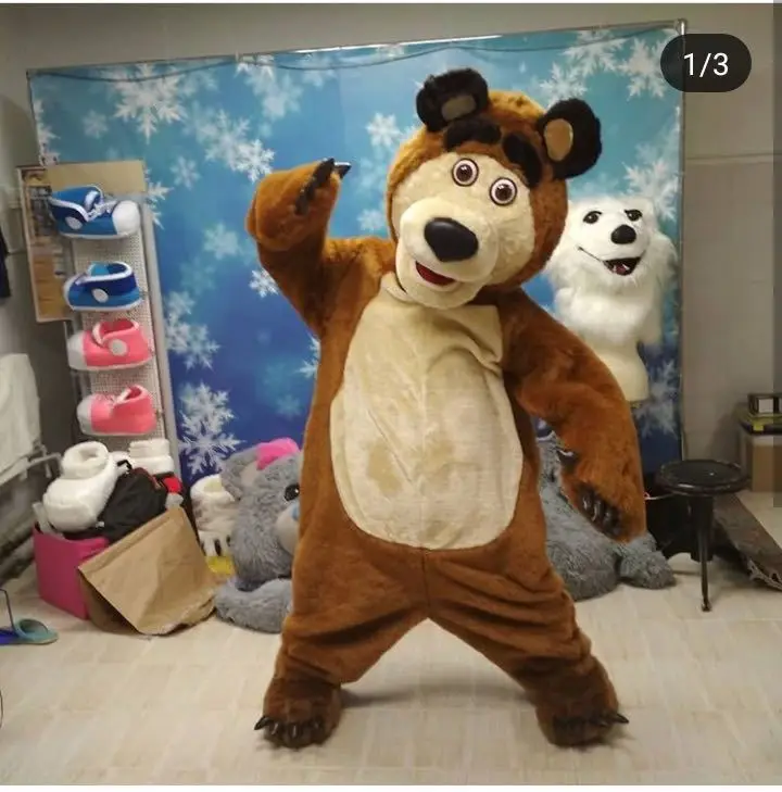 New Martha Bear Mascot Costume Cute Masha Girl Doll Costume