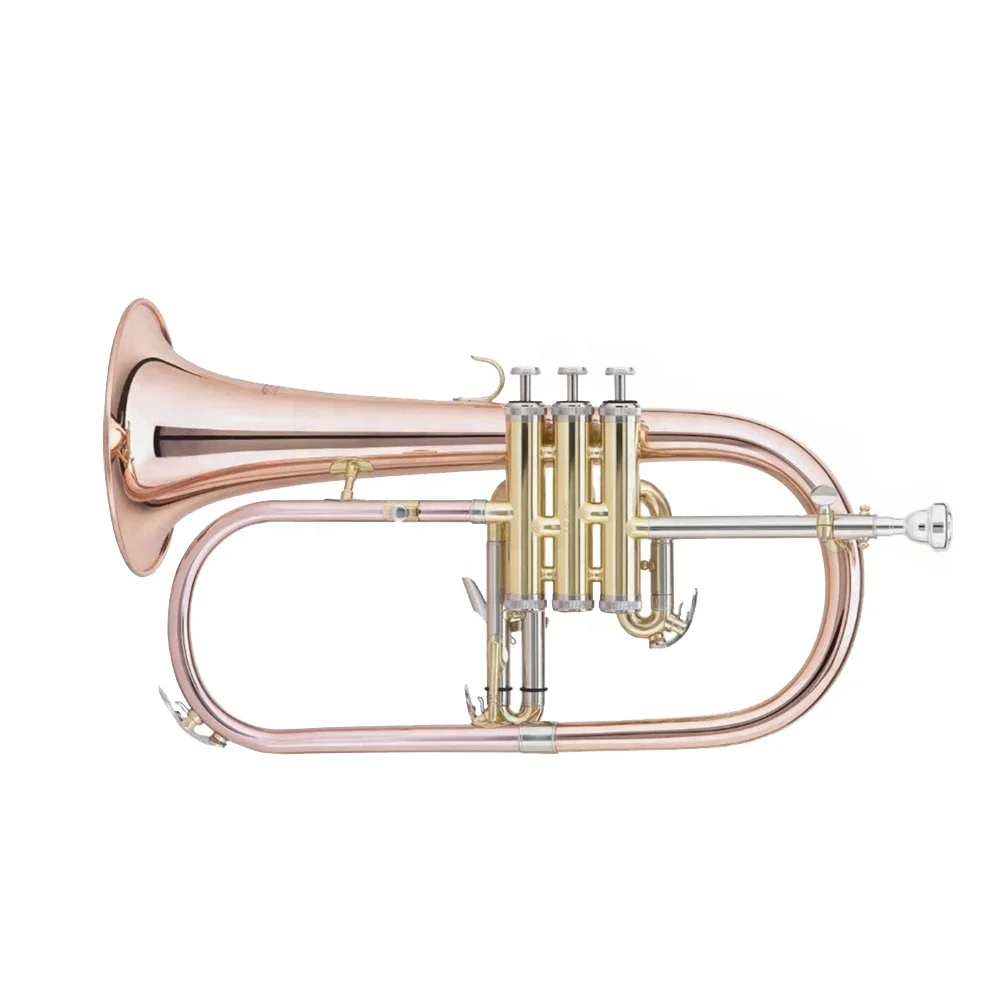 SEASOUND Professional BB Flugelhorn High Quality Phosphorus Copper Brass Body With Lacquer Surface JYFG410PC