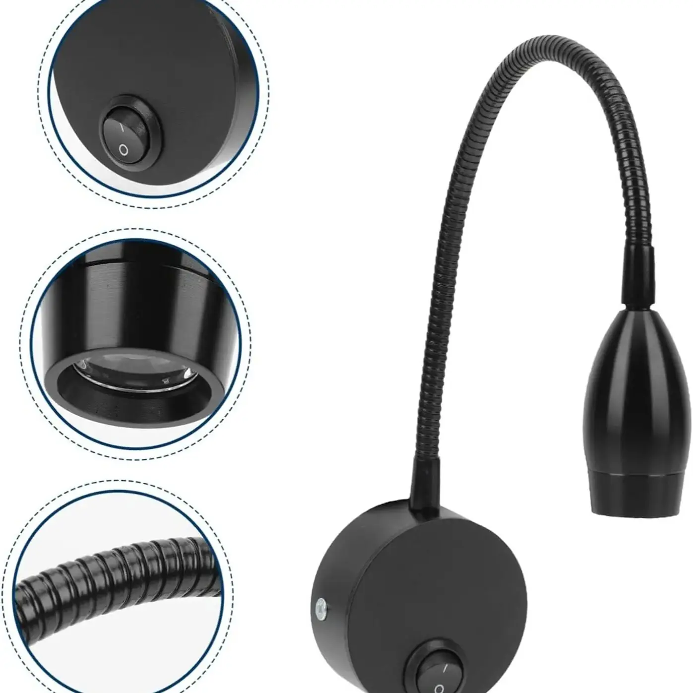 

Focos Adjustable Reading Mounted Lights Plug In Light Bedside Wall Lamp G