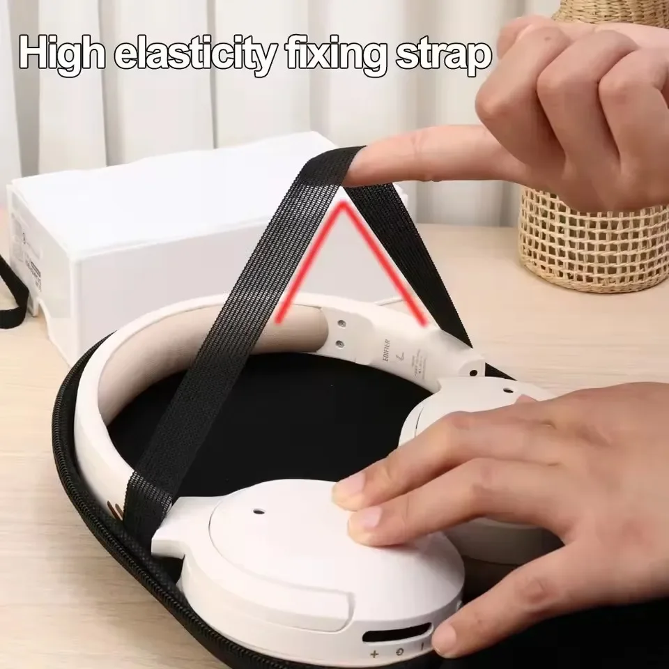 Bluetooth Headset Earphone Hard Case for Sony Headphones Storage Bag Case Portable Travel Shockproof Earbuds Carrying Pouch Bag 4