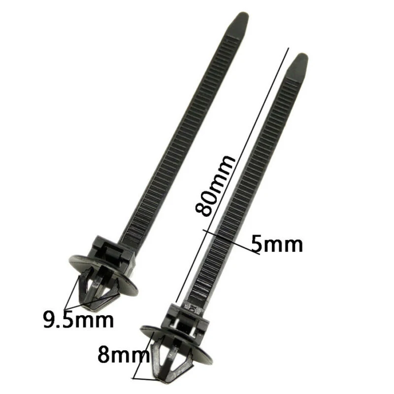 Description Picture 5 of item50pcs Nylon Cable Tie Wrap Fixed Fastener Clips Cars Mount Wire Tie Clip Car Hose Fastening Zip Strap Kit
