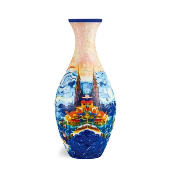160 Curved Plastic Puzzle 3D Puzzlef Flower Vase Flower Arrangements 160 Pieces 3D Art Puzzle Vase Housewarming Gift DIY Arts 7