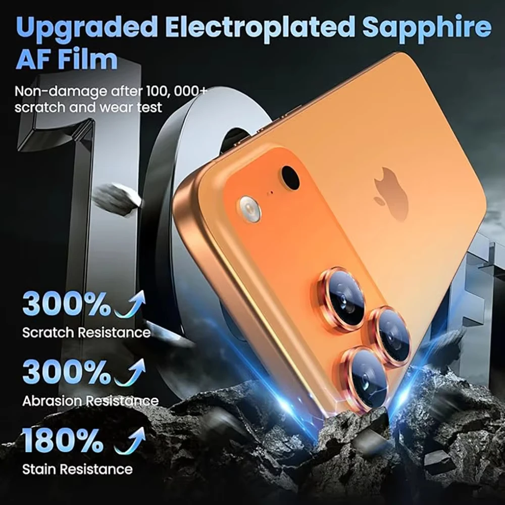 Desert Titanium Tempered Glass Camera Lens Protector