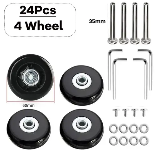 Silent Suitcase Wheels Rubber Trolley Luggage Casters High-Quality Durable Travel Bag Wheel Repair Accessories for Quiet Rolling - Image 15