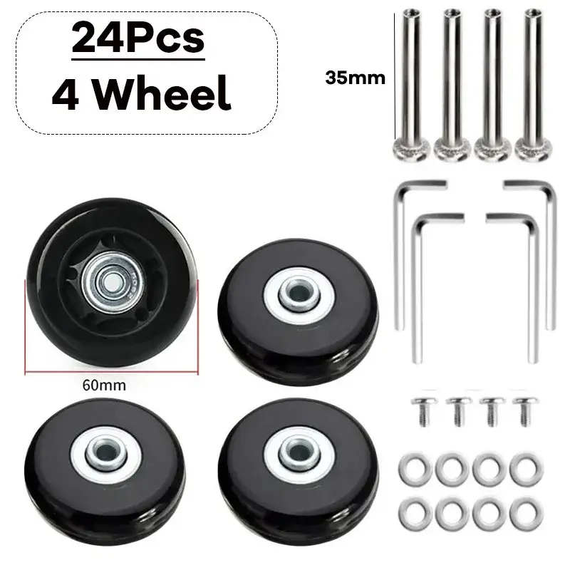 Silent Suitcase Wheels Rubber Trolley Luggage Casters High-Quality Durable Travel Bag Wheel Repair Accessories for Quiet Rolling - Image 15