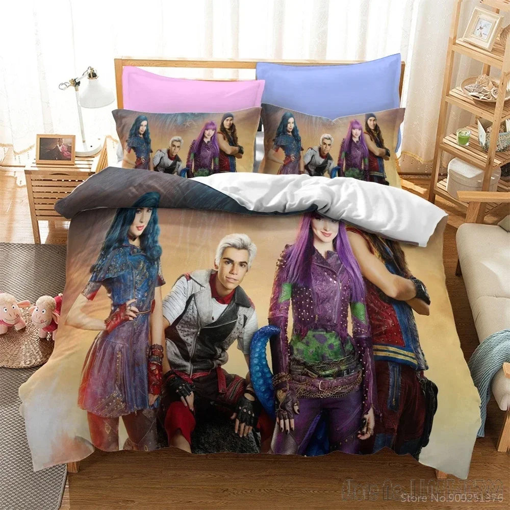 3D Print  Descendants 3 Duvet Cover Set HD Comforter Cover Bedclothes for Kids Bedding Sets Bedroom Decor 3