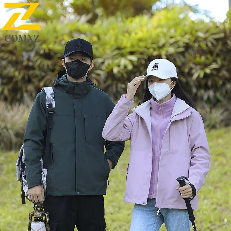 COMXZ Thickened Outdoor Mens Jacket 2025 Mountaineering Windproof Warm Parka Travel Comfortable Lightweight Winter New Coats