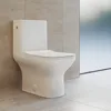 Carre One-Piece Square Toilet Dual-Flush 1.1/1.6 gpf, Touchless White, squat potty, toliet 1