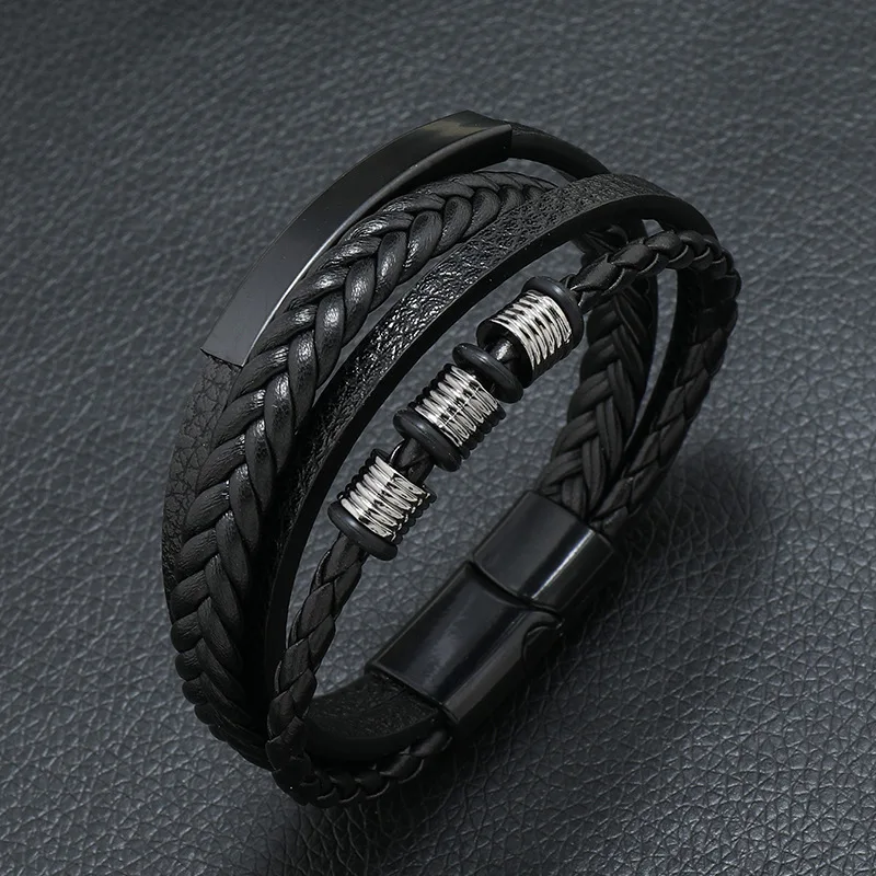 Men's Musical Symbol Leather Bracelet Vintage Creative Men's Bracelet Music Symbol Simple Leather Multi-Layer leather bracelet,leather bangle
