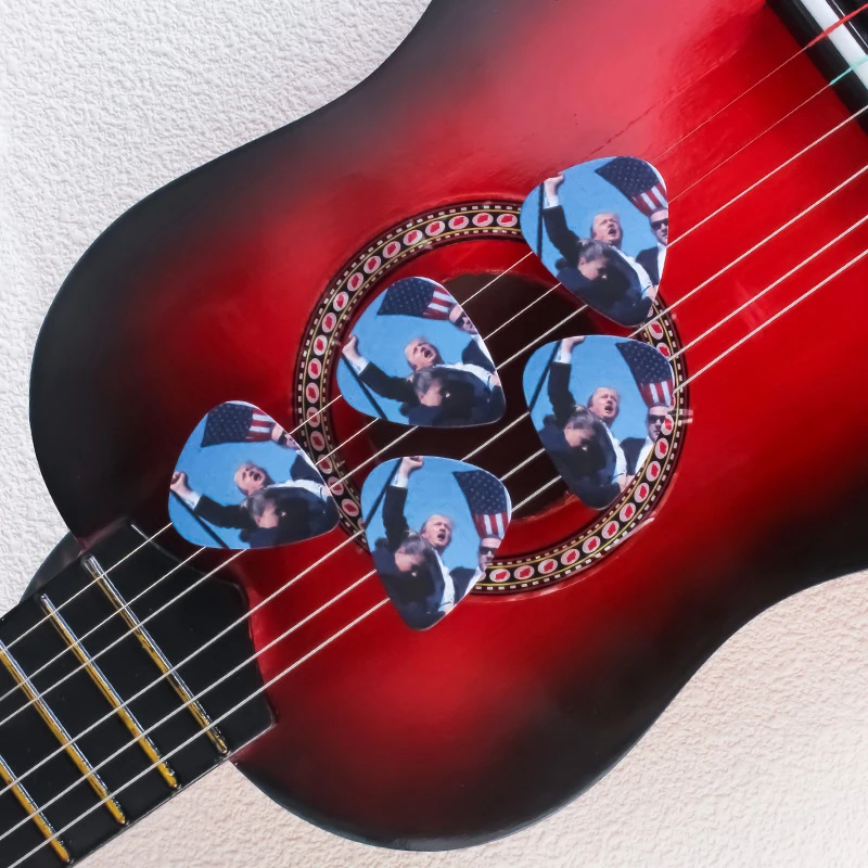 Trump Rally Shooter Guitar Picks Thickness 0.46 0.71 1.0mm Guitar Pick Ukulele Accessories 10Pcs
