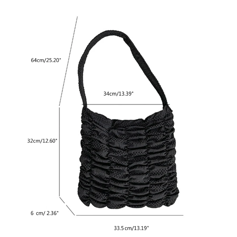 Shoulder Bags Ruched Bag Soft Bag Shopping Bag Travel Bags E74B