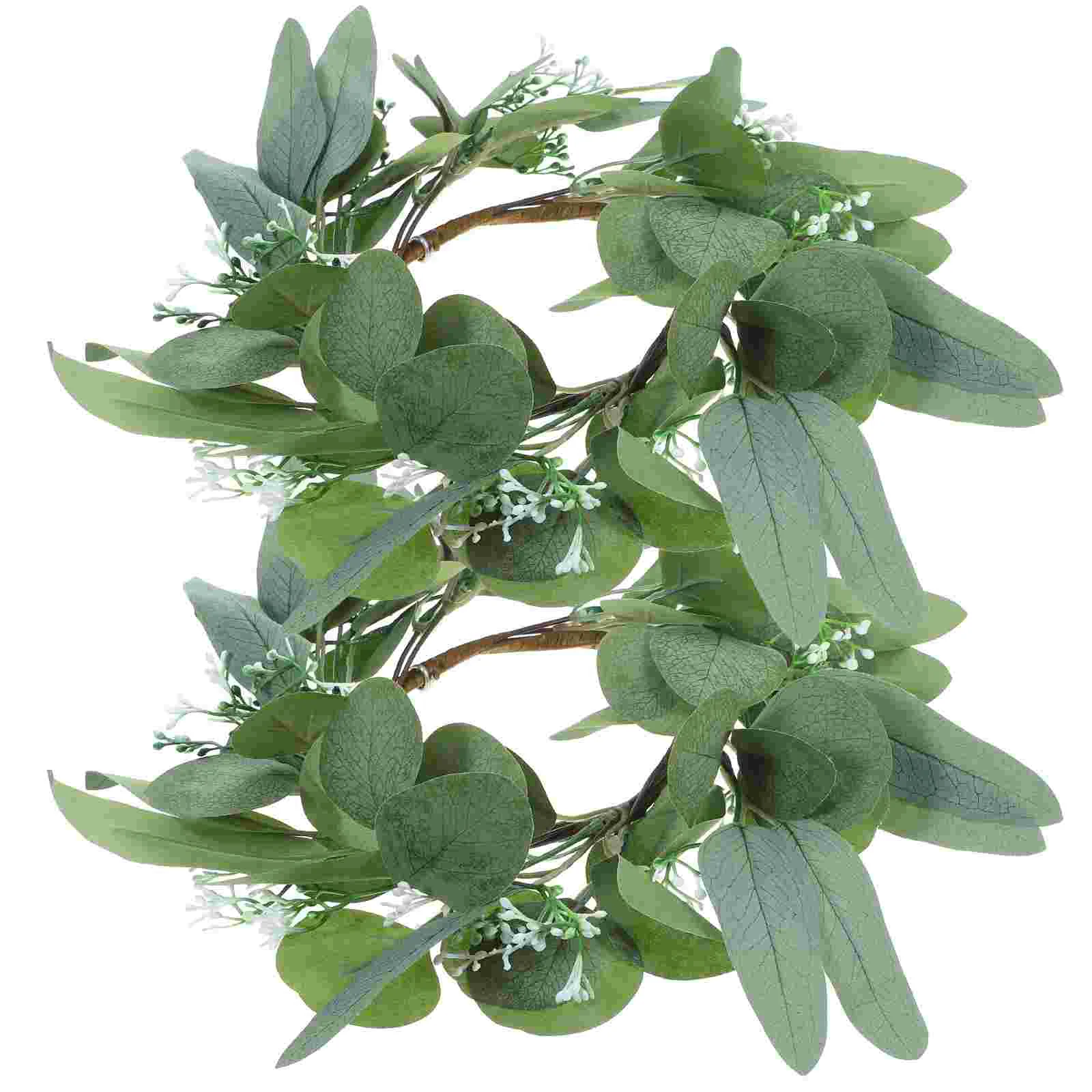 

Wedding Simulated Garland Ring Eucalyptus Candles Centerpieces For Tables