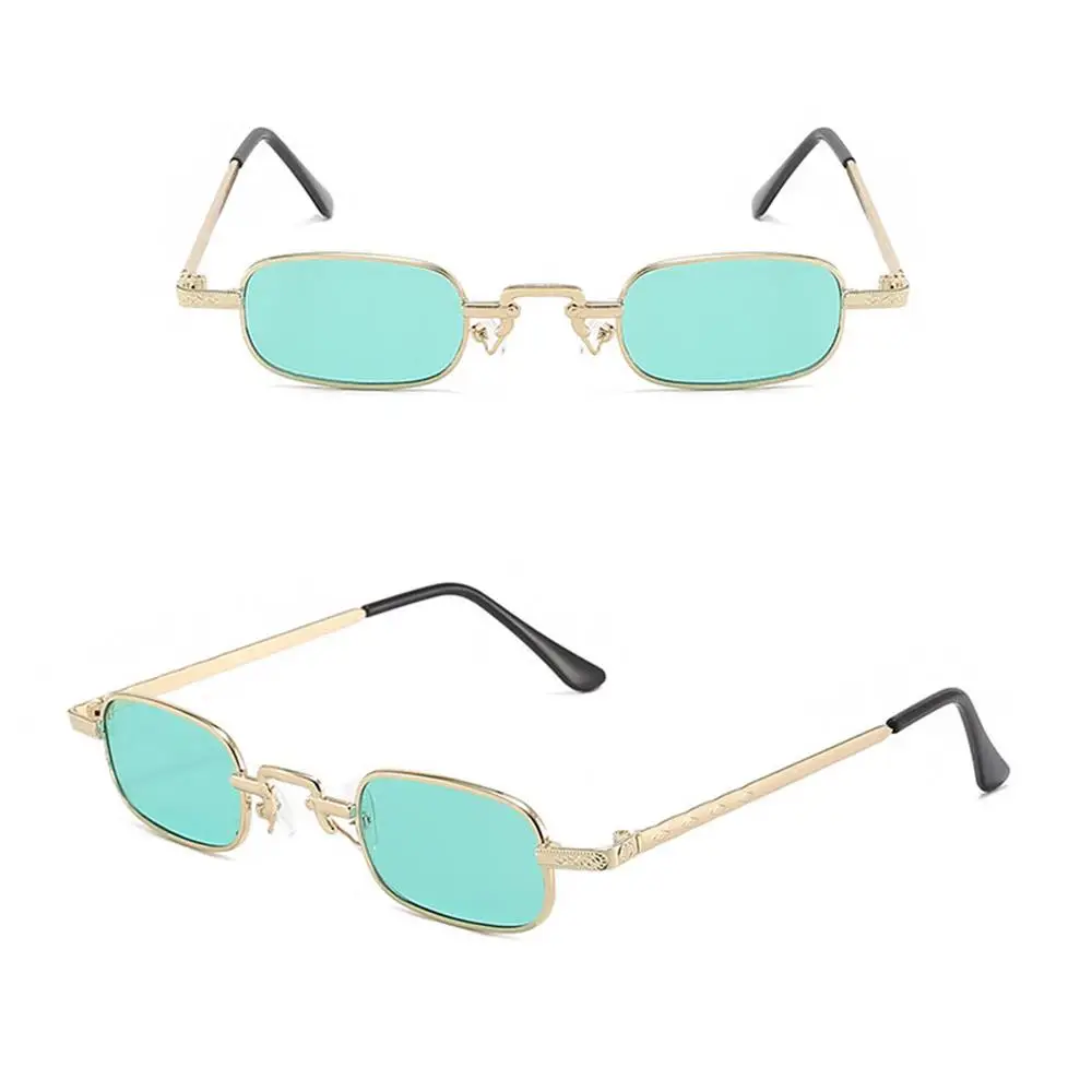 Metal Frame Small Rectangle Sunglasses UV400 Protection