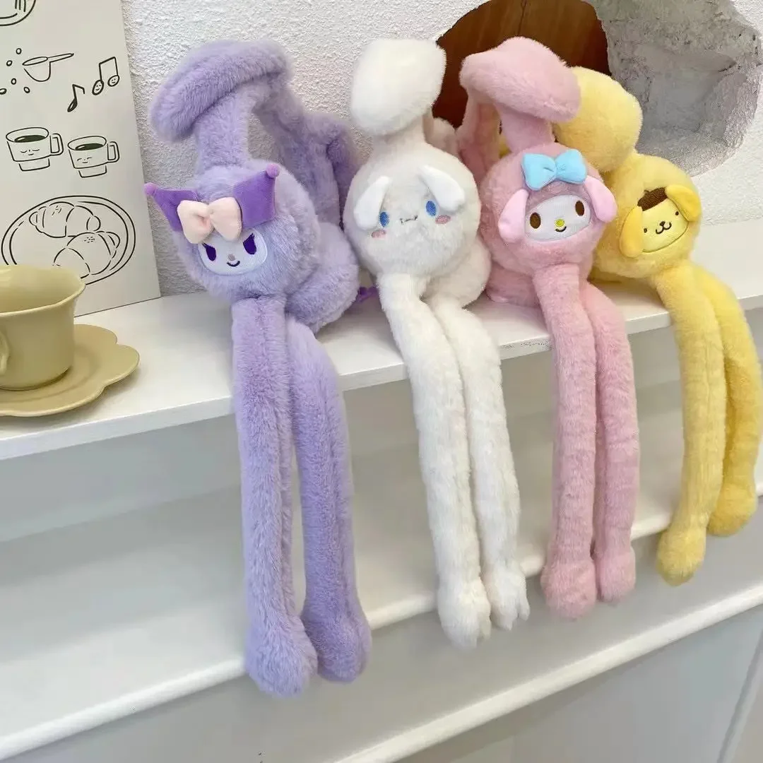 

Наушники Kuromi с изображением собаки корицы, детские наушники, Мультяшные теплые зимние плюшевые наушники для девочек, все включено, лучший подарок