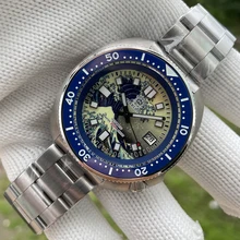 

STEELDIVE Kanagawa Surf Series SD1970J Fashion Dive Watch Swiss Luminous Ceramic Bezel 200M 20Bar Waterproof Classic Wristwatch