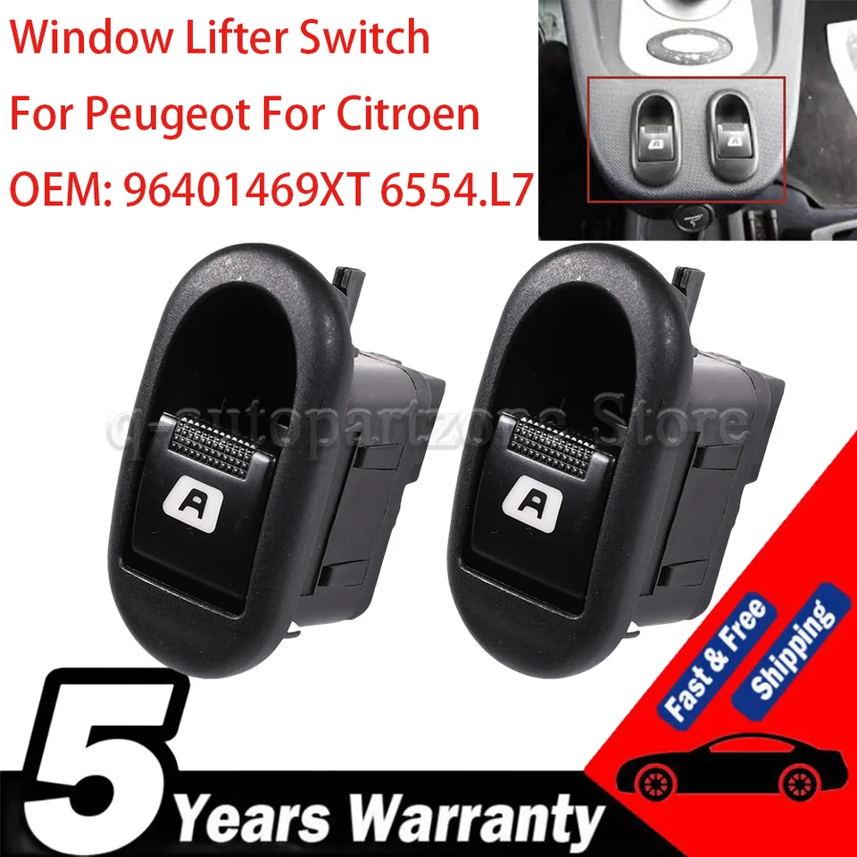 Pulsante Alzacristalli Per Citroen Per C3-XR 2014-2017 Auto Elettrica Finestra Di Potere Interruttore Di Vetro Sollevatore Pulsante 98025201ZD 98025189ZD Interruttore Finestrino