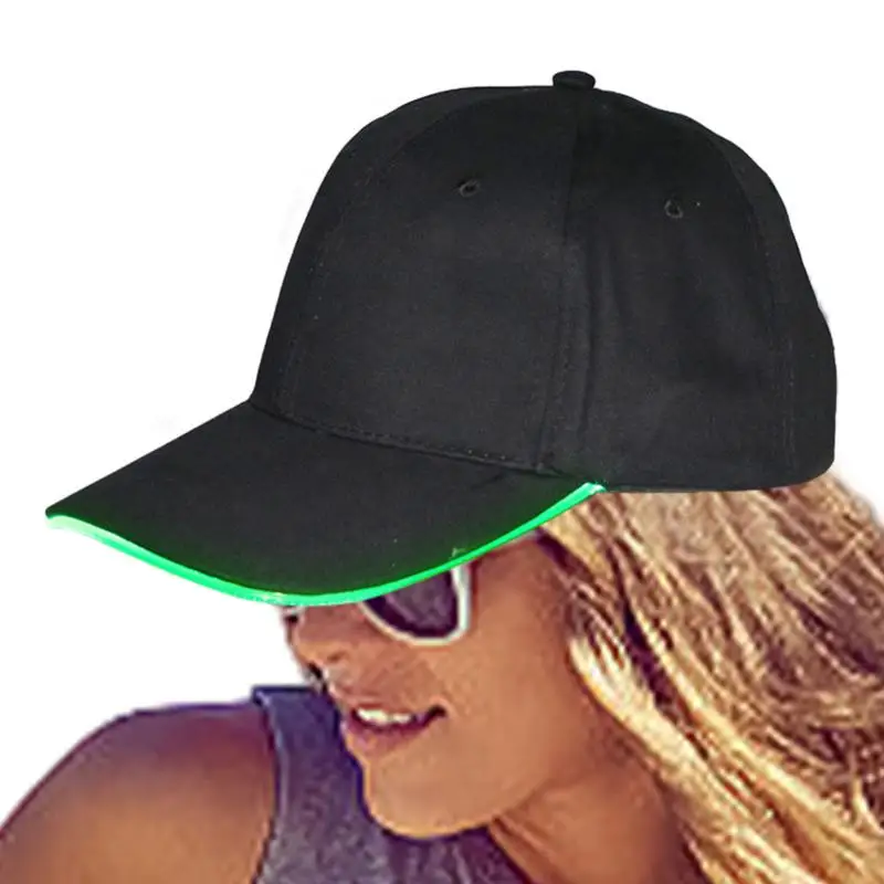 LED Glow Cap Outdoor Sport Sunshade Baseball Cap Casual Adjustable Hat Fashion Outdoor Hip Hop Hat For Dance Halls Sports
