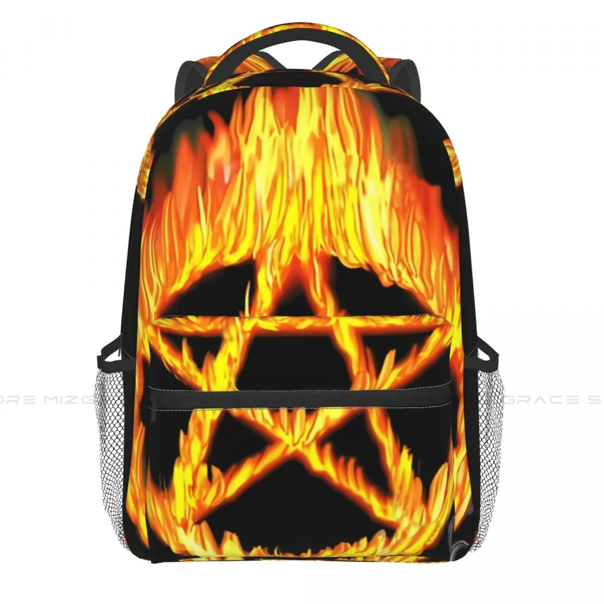 

The Fire Witch Casual Knapsack for Men Women Mystery Tarot Card Student Books Backpack School Laptop Bag Soft Rucksack