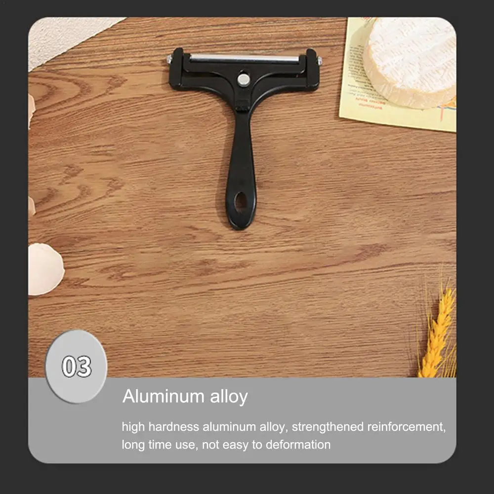 Description Picture 5 of itemCheese Slicer Adjustable Thickness Stainless Steel Wire Cheese Tools Handheld Butter Slicer Cutter Grinder Kitchen accessories