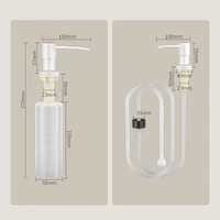 นํากลับมาใช้ใหม่ห้องครัวจานเครื่องจ่ายสบู่เหลวเคาน์เตอร์Built-in Designคอนเทนเนอร์สบู่กดสบู่Liquidพร้อมหลอดขยาย 3