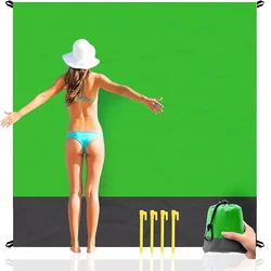 Large Sandproof & Waterproof Beach Picnic Blanket - Lightweight & Compact for Travel & Outdoor Activities (Green)