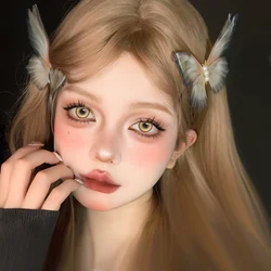 Vibrant Myopia Colored Contacts - Half Year Wear Cosplay Lenses for Halloween and Party Fun (Magic Pop Brown)