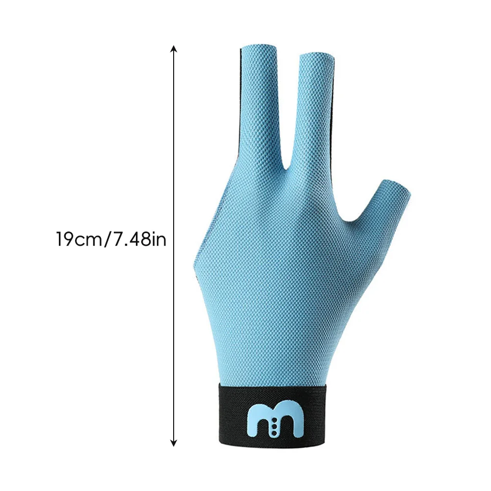 1Pc Billiards Glove Left Hand Three Finger Snooker Billiard Glove Non Slip Elasticity Billiard Training Gloves Accessories