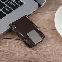 1Pc PU Leather Strong Magnetic Money Clip Pocket Wallet Portable Mini Slim Wallet Credit Business Cards Holder 1