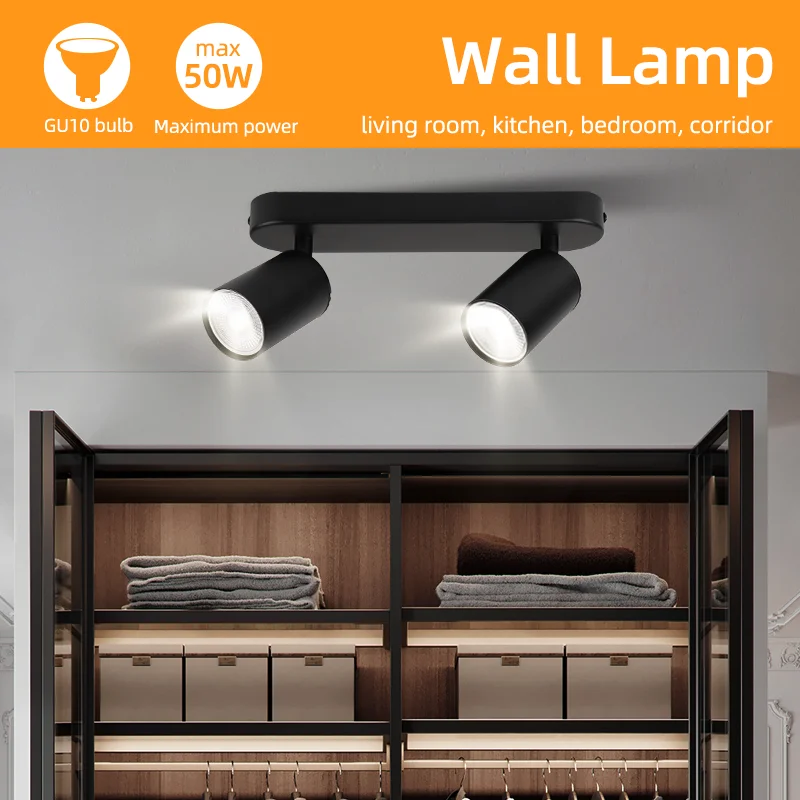 LED Shop Chandelier Ceiling Lamp Bedroom Corridor Track Spot Light for GU10 Bulb Replacement Lustre Home and Decor LED Pendant 6