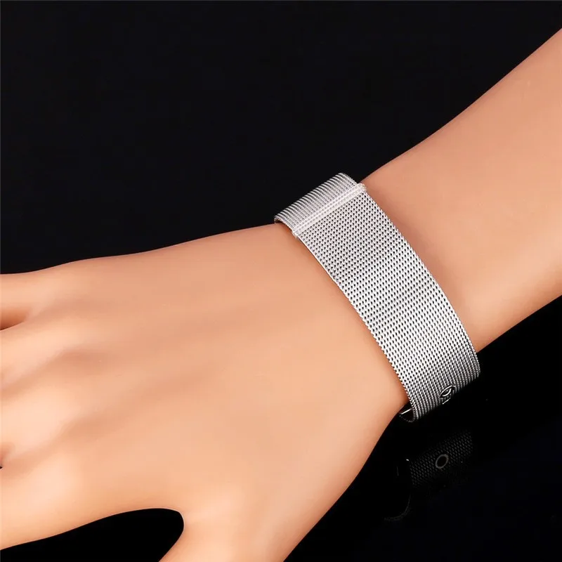 1pc 6mm/8mm/10mm/18mm Stainless Steel Bracelet Bangles Wristband Fashion Accessory Top Quality 6