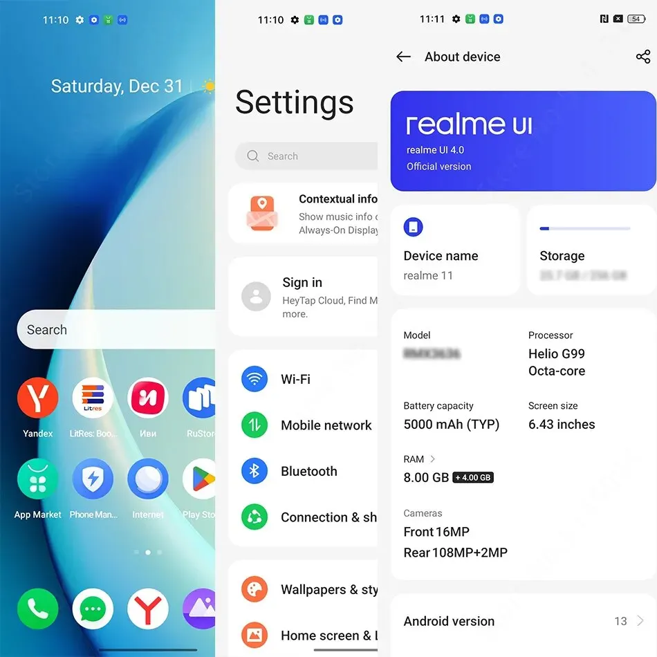 글로벌 버전 realme 11 NFC, 6.4 인치, 90Hz, 슈퍼 AMOLED 스크린, 108MP 카메라, 5000mAh 배터리, 67W SUPERVOOC 충전, Helio G99 옥타 코어