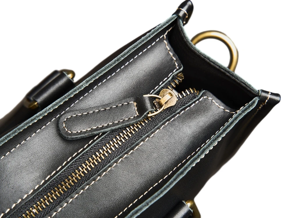 Vintage Echtes Leder männer Schulter Tasche Große Kapazität Totes Männer Handtasche Mode-Business Aktentasche Männliche Schulter Messenger – Detail 23