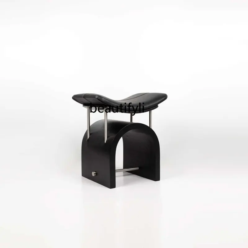 

Light Luxury Minimalist Arc Stool Entrance Entrance Low Stool Bedroom Makeup Stool Fashion Creative