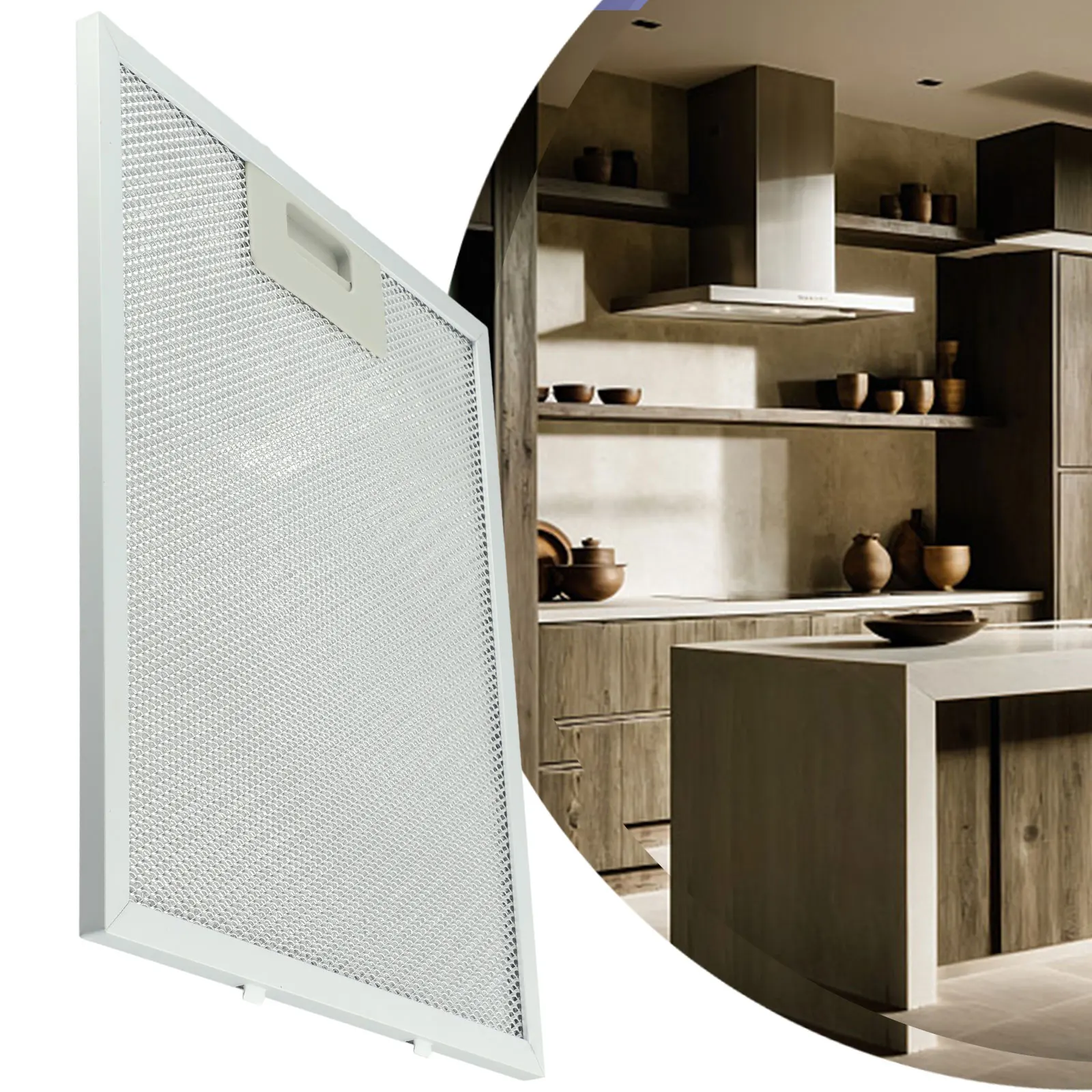 Range Hood Filter Cooker Hood Filter Kitchen Silver Metal Mesh Extractor Vent 300 X 246 X 9mm