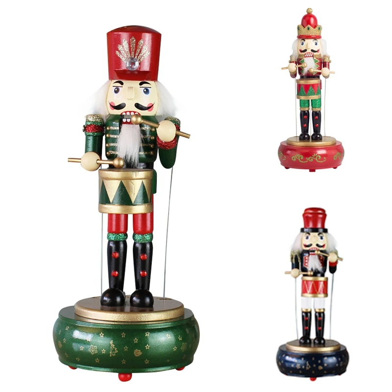 1 Piece 36cm Christmas Nutcracker Kids Birthday Home Decoration Music