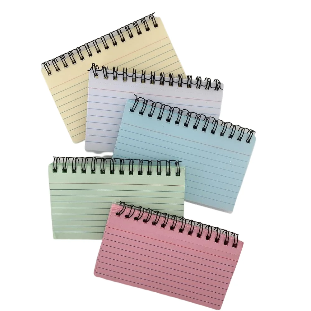 5 Colors Double Covers Index Card Ruled Record Revision Note Paper
