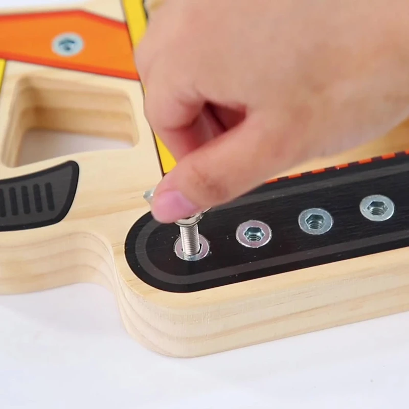 Y1UB Screw & Nut Car Toy Montessori Toy for Creative STEM Block Fine Motor Skill Kids Basic Life Skill Learning To