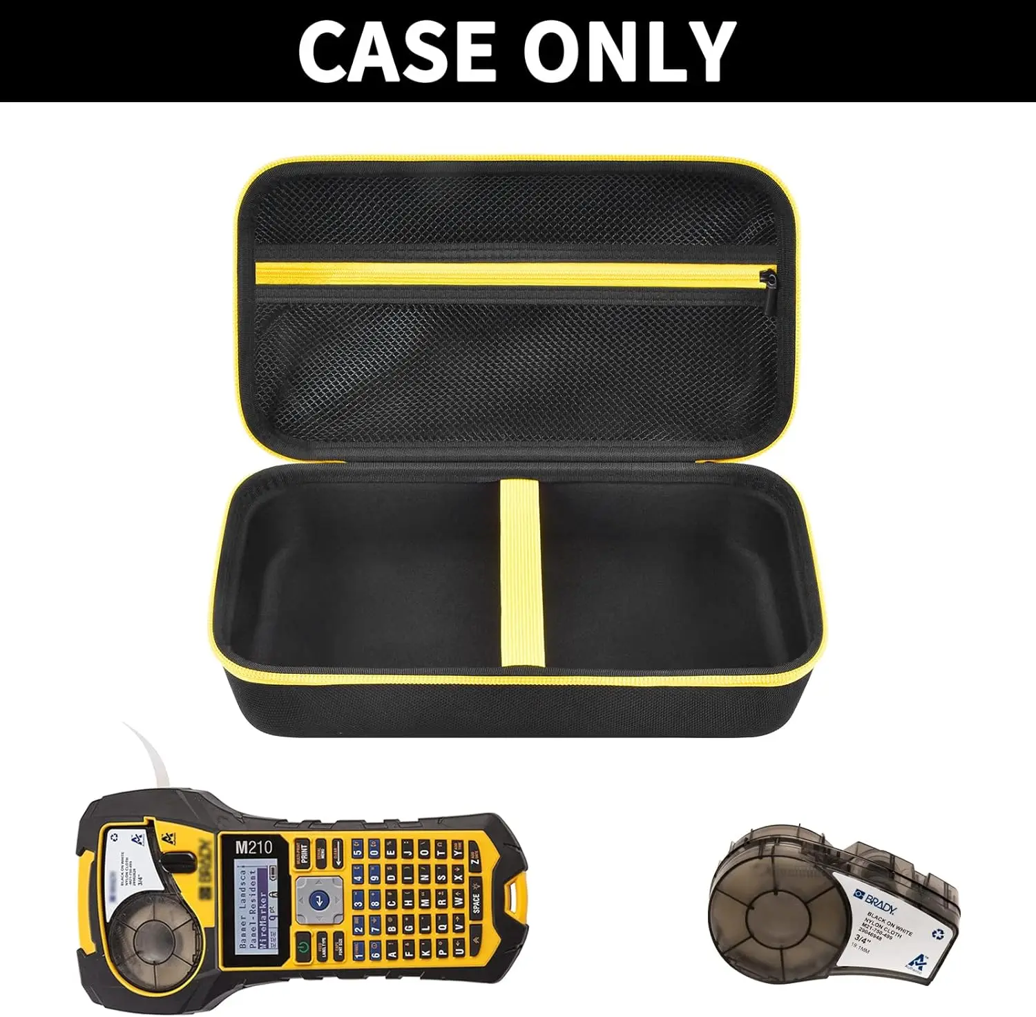 Case Compatible with Brady M210/ BMP21-PLUS Handheld Label Printer Sticker Maker Portable Storage Holder Bag with Mesh Pocket storage bag label maker bag