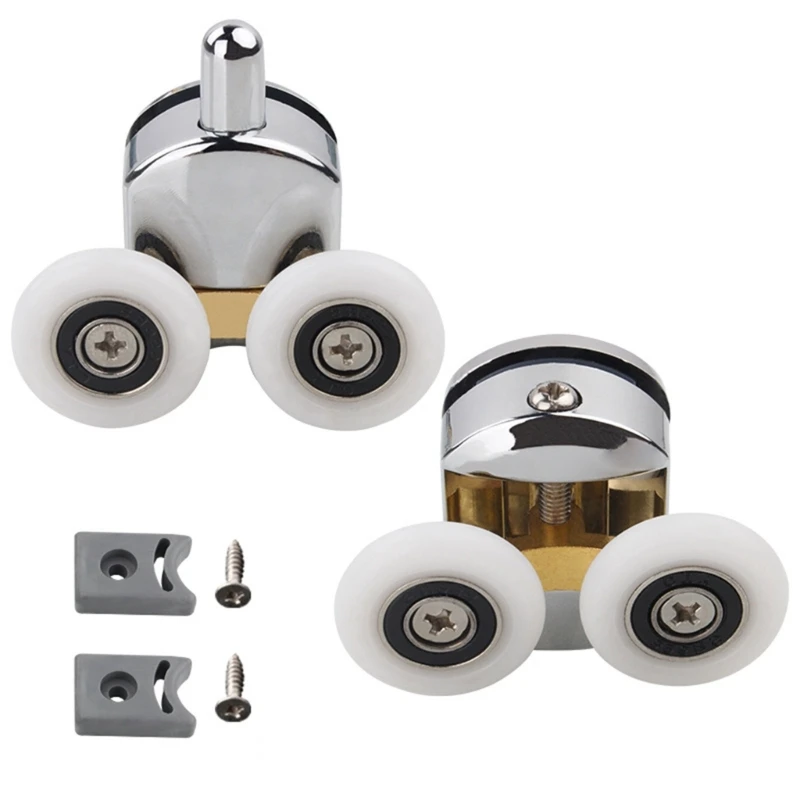 Glass Sliding Door Pulley Adjustable Upper Bottom Rollers Pulleys Runner for Shower Cabin Room Bathroom shower room accessories