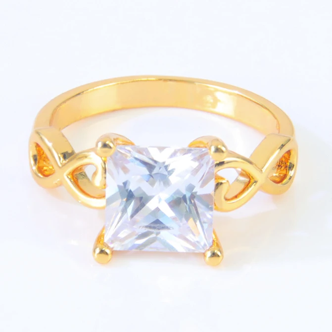 Dubai Mode Zirkonia-Ringe 21k Vergoldet Italienischer Vintage-Verlobungsring Arabischer Damen Brautschmuck – Detail 10