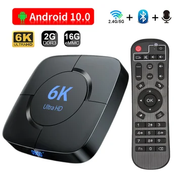 TV Box Android 10 6K Support 2.4G/5GHz Wifi Bluetooth