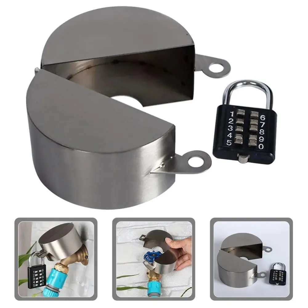 

Protective Tap Water Padlock Stainless Steel Simple Installation Cylinder Tank Lockout Device Locking Wall mounted Faucet Lock