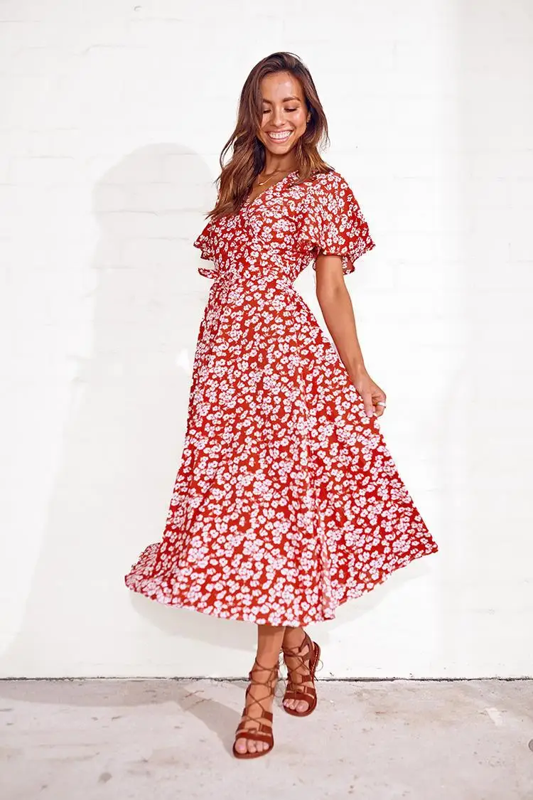 

Summer Dress Print Office Lady Dress Women Dress short sleeve dress Tunic Dress Vestidos