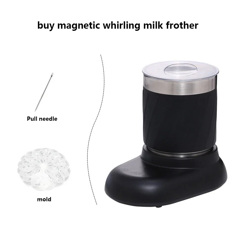 Electric Milk Frother Manual Household Small Coffee Milk Frother Commercial Automatic Milk Cap Machine 220v 500w 280E Upgrade 3