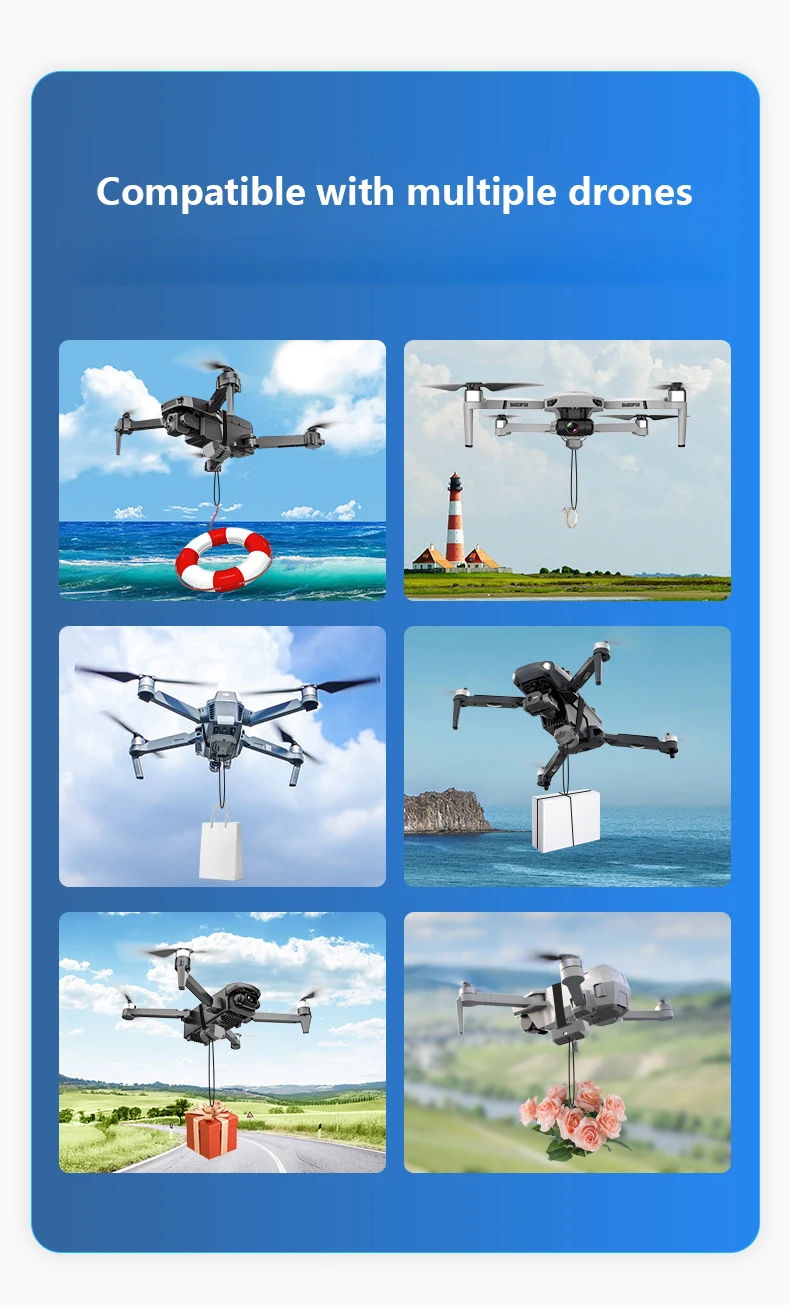 Description Picture 3 of itemUniversal Dropping System Payload Delivery Thrower Air Dropper Device For DJI Mini 3 Pro/Neo/Mavic Air 2S/FIMI X8 Accessories